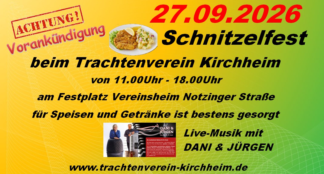 Vorankündigung SCHNITZELFEST
